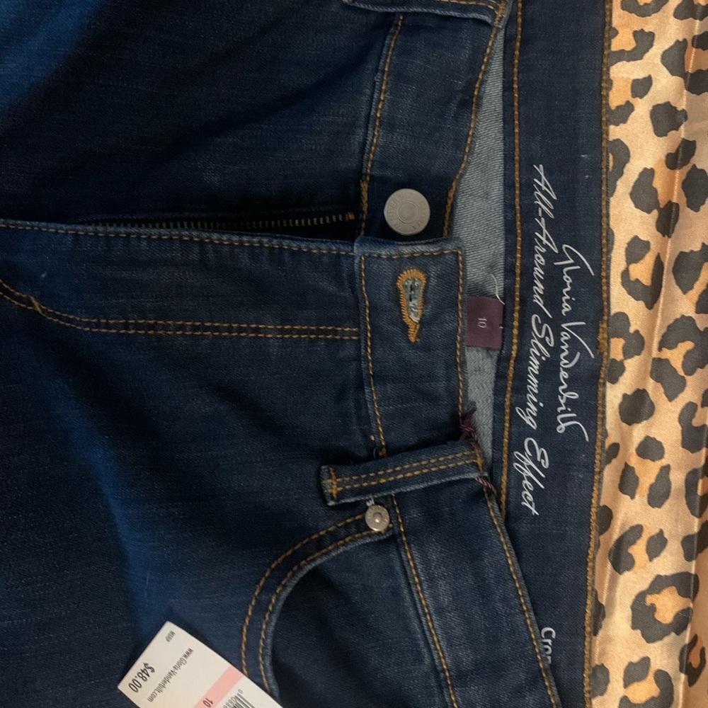 Gloria Vanderbilt Fairfax cropkick stretch  Women's Dark Blue Slimming Jeans